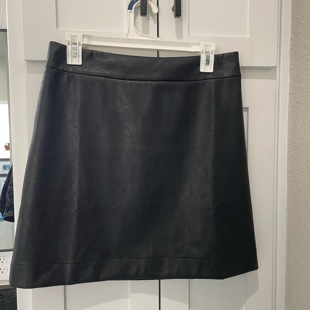 Faux leather skirt